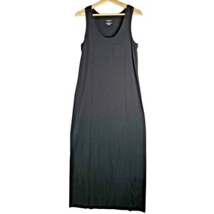 Sonoma Black Tank Sleeveless Jersey Pullover Shirt Maxi Dress Casual Stretch S